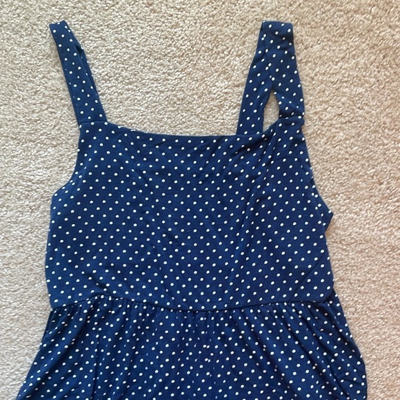 Chic Soul blue polkadot jumpsuit. Size 1X - Picture 2 of 2